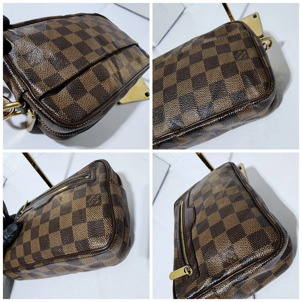 Louis Vuitton Damier Ebene Billets Macao Wristlet Brown